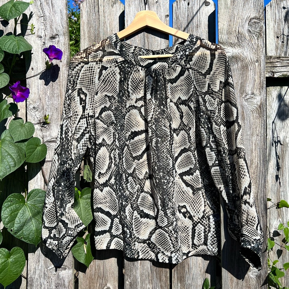 Topshop snake print blouse